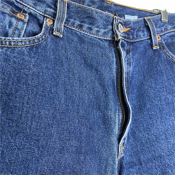 Levis Vintage 1999 550 Dark Wash High Waisted Straight Leg Sz 12 Reg - Picture 4 of 9